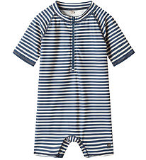 Wheat Coverall Swimsuits - UV40+ - Cas - Indigo Stripe