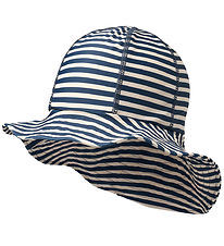Wheat Bonnet de Bain - UV40+ - Indigo Stripe