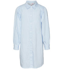 Vero Moda Girl Dress - VmPinny - Bright White/Vista Blue