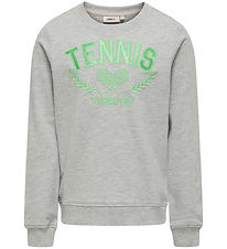Kids Only Sweat-shirt - KogVilla - Light Grey Melange/Tennis