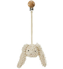 Smallstuff Pram Clip Toy - Rabbit - White Boucle