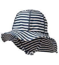 Wheat Bademütze - UV40+ - Indigo Stripe m. Klettband