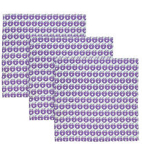 Smfolk Carrs de mousseline - 3 Pack - 79x79 - Purple Heart