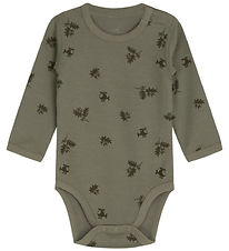 Hust and Claire Bodysuit l/s - Wool/Bamboo - Baloo-HC - Khaki