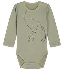Hust and Claire Bodysuit l/s - Wool/Bamboo - Baloo - Seagrass