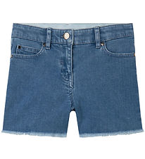 Stella McCartney Kids Jeansshorts - Ljusblå m. Hjärtan