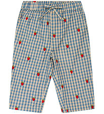 Flss Trousers - Polly - Berry/Blue Gingham
