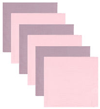 Mininor Katoenen luiers - 70x70 cm - 6-pack - Heath Flower/Rose