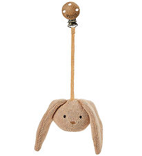 Smallstuff Pram Clip Toy - Rabbit - Rose Peach