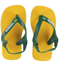 Havaianas Baðsandalar - Barn Brasil Lógó II - Pop Yellow/Amazon