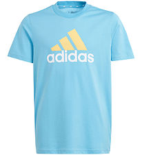 adidas Performance T-shirt - U BL 2 Tee - Blue/Yellow