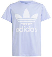 adidas Originals T-shirt - Trefoil Tee - Purple/White