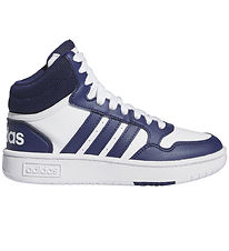 adidas Performance Skór - Hoops 3.0 Mid K - Hvítur/Blár