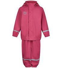 Color Kids Rainwear w. Suspenders - PU - Honeysuckle