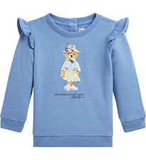 Polo Ralph Lauren Sweatshirt - Light blue w. Soft Toy/Ruffles