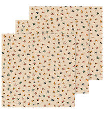 Konges Sljd Muslin Cloths - 65x65 cm - 3-Pack - Bloomie Blush