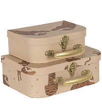 Konges Sljd Cardboard Suitcase - 2-Pack - Tiger Sand