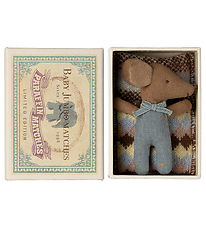 Maileg Mouse - Sleep/Awake Baby Mouse I Matchbox - Blue