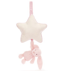 Jellycat Mobile Musical av. toile - Timide Bunny - Baby Pink