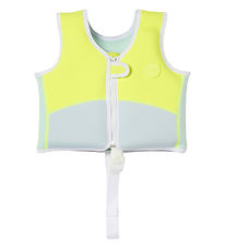 SunnyLife Swim Vest - Salty the Shark - 1-2 years - Aqua Neon Ye