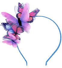 Great Pretenders Hairband - Blue w. Butterflies