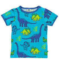 Smfolk T-shirt - Blue Atoll w. Dinosaur