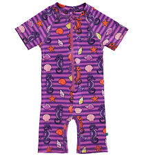 Smfolk Coverall Swimsuit - UV50+ - Spring Pink w. Seahorses