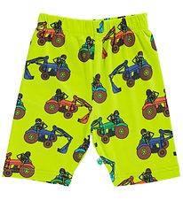 Smfolk Shorts - Bright Green w. Tractors