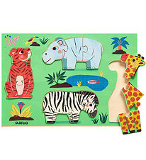 Djeco Puzzlespiel - Holz - 12 Teile - Coucou Tigers