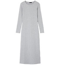 LMTD Dress l/s - Rib - NlfLunne - Light Grey Melange