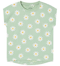 Name It T-Shirt - NmfVigga - Limon Green/Daisy Flower