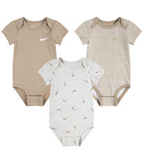 Nike Bodysuits k/ - 3-Pack - Pale Ivory Heather