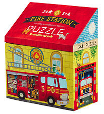 Crocodile Creek Puzzle - 24 Briques - Caserne de pompiers