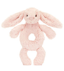 Jellycat Ringrammelaar - 18x8 cm - Bashful Bunny - Baby Pink