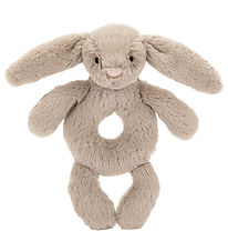 Jellycat Ringrammelaar - 18x8 cm - Bashful Bunny - Beige
