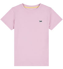 Lee T-shirt - Badge - Pink Lavender