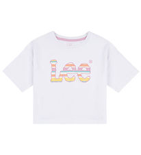 Lee T-shirt - Stripe Graphic - Bright White