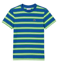 Lacoste T-paita - Vihre/Sininen Raidallinen
