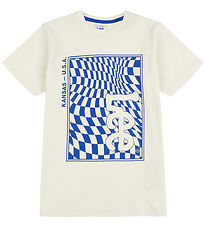 Lee T-Shirt - Schachbrettgrafik - White Spargel