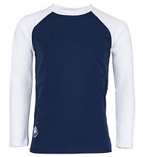 Petit Crabe Swim Top - Raglan - UV50+ - Blue/White