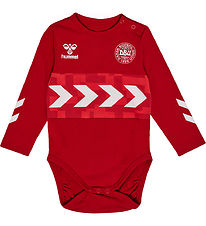 Hummel Bodysuit L/æ - DBU Gameday Match - Chili Pepper