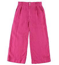 GANT Trousers - Linen - Wide - Ball Violet