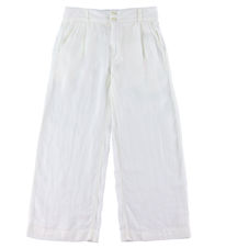 GANT Trousers - Linen - Wide - White