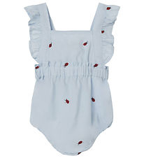 Name It Summer Romper - NbfFerilla - Chambray Blue w. Ladybugs