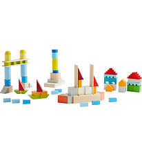 HABA Blocs de Construction - Bois - Basic - 85 pices