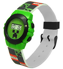 Horloge Minecraft - Horloge numrique - Vert/Noir