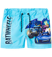 Name It Swim Trunks - NmmMicco Batwheels - Bluefish