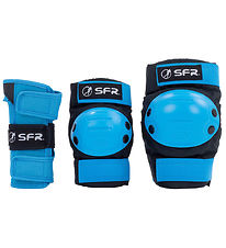 SFR Hlífðabúnaður - Youth Ramp Triple Pad Set - Svart/Blár