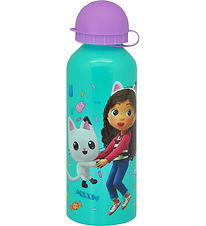 Gabby's Dollhouse Vatnsflaska - 500 ml - Ál - Grænblátt/Fjólublá