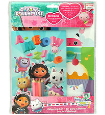 Gabby's Dollhouse Colouring Set w. 4 Colouring Pencils